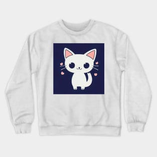 Cartoon cat character icon logo Crewneck Sweatshirt